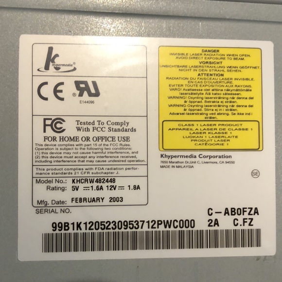 KHypermedia CD-Rewriter 48x Write, 24x Rewrite, 48x Read, KHCRW482448 - Picture 11 of 12